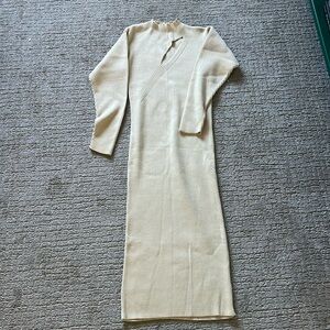 Elegant Cream Midi Dress